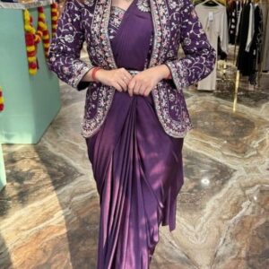 Ready To Wear Saree with Jacket & Belt